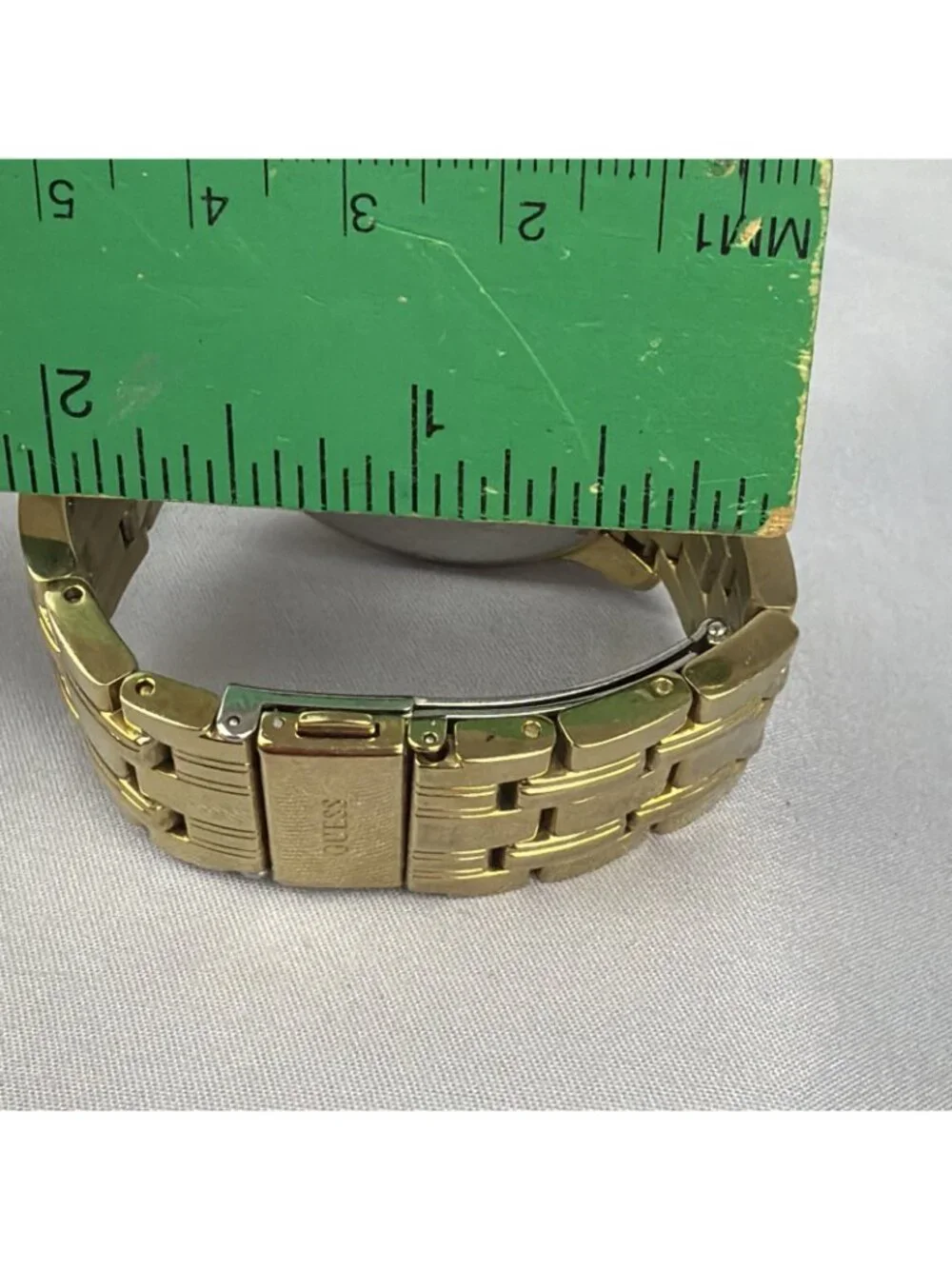 GUESS WaterPro WATCH UO147L2 Gold CRYSTALS Japan Movement Untested Parts